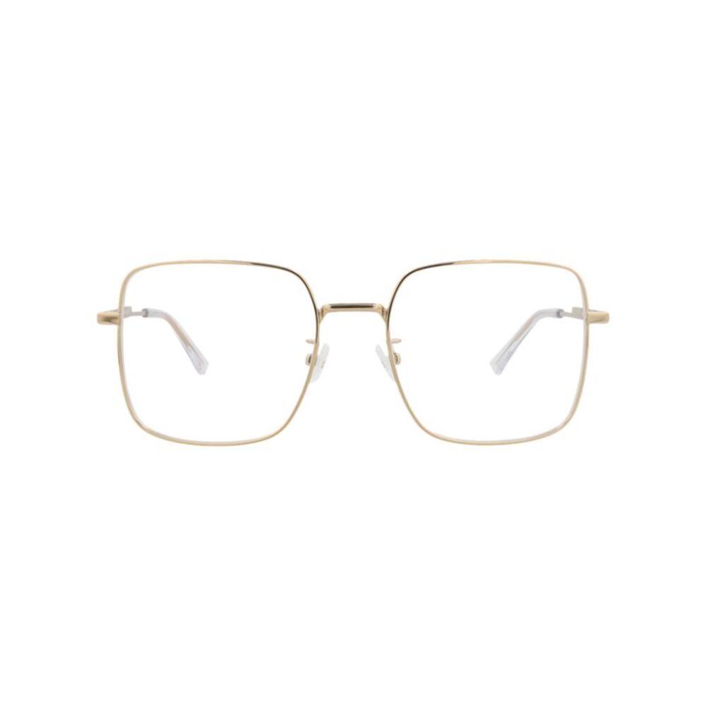 Bottega Veneta Square-Frame Metal Optical Frames Red Womens